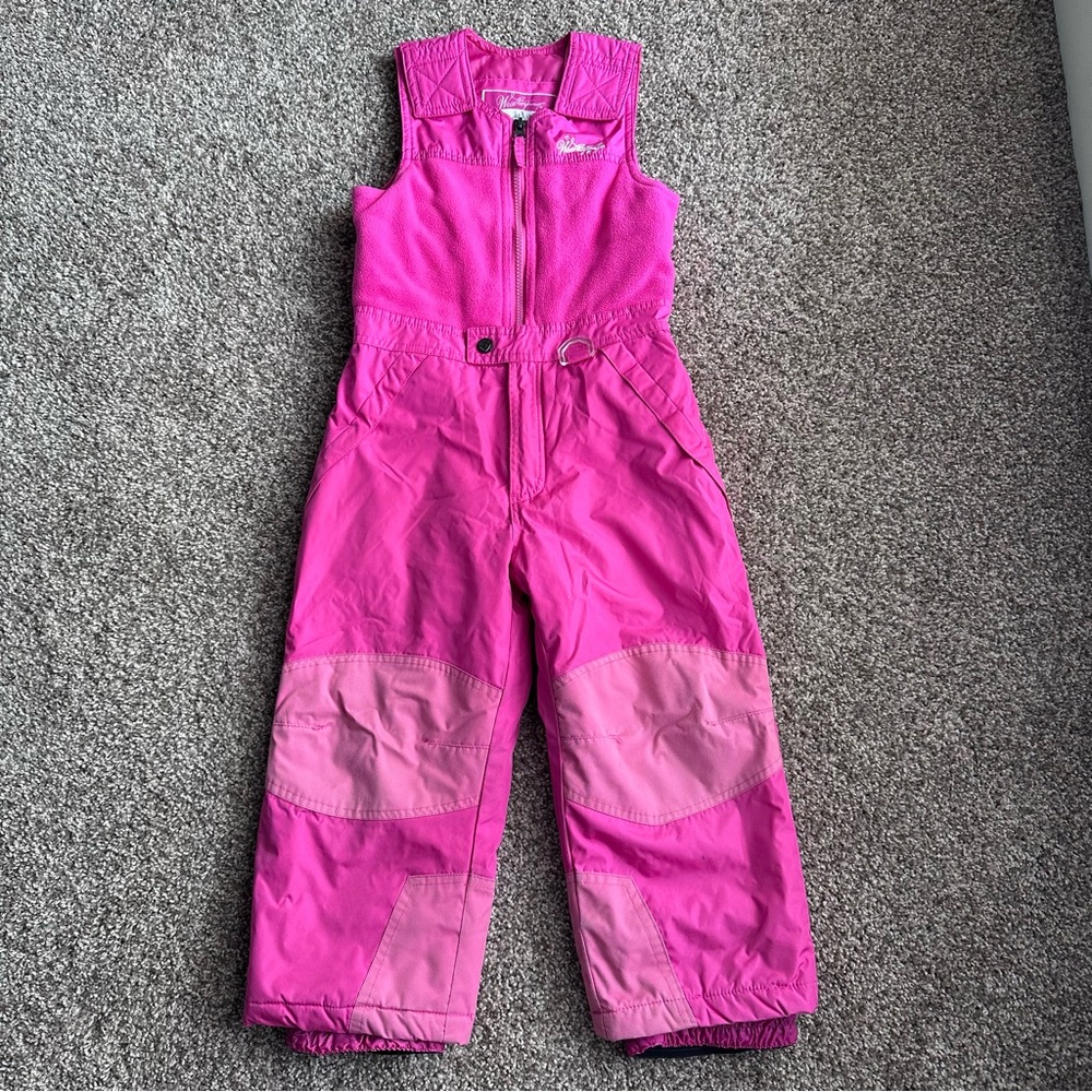 Weatherproof Girls Pink Snowbib size 5